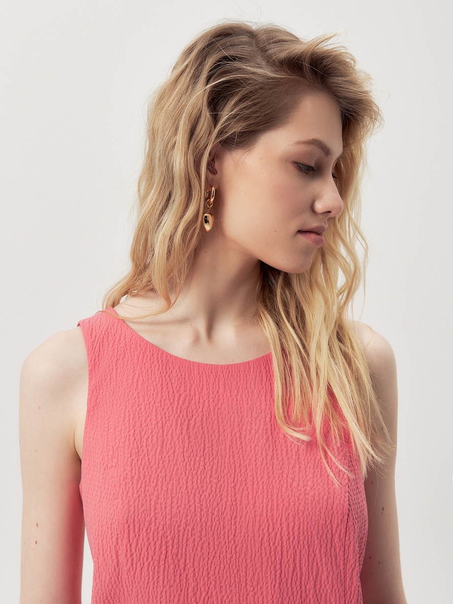 Платье миди из фактурного хлопка