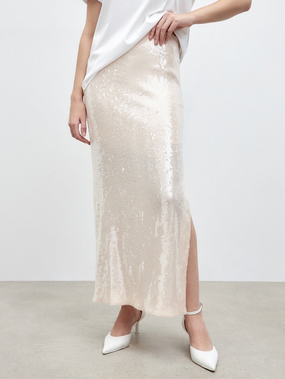 Юбка миди с пайетками