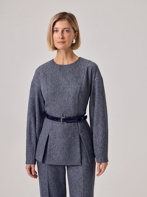 Блуза из костюмной ткани