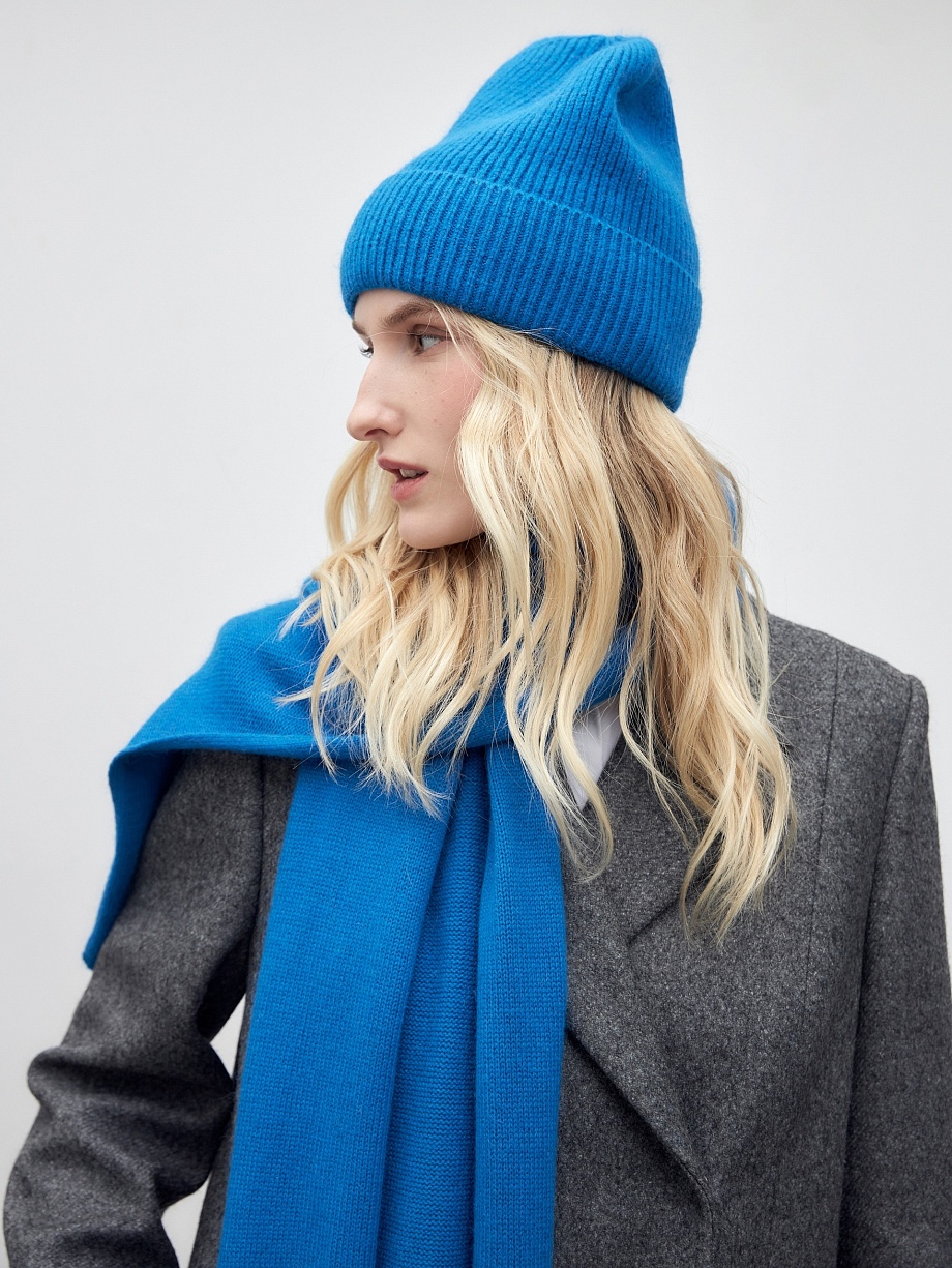 Широкий мягкий шарф с шерстью и ангорой