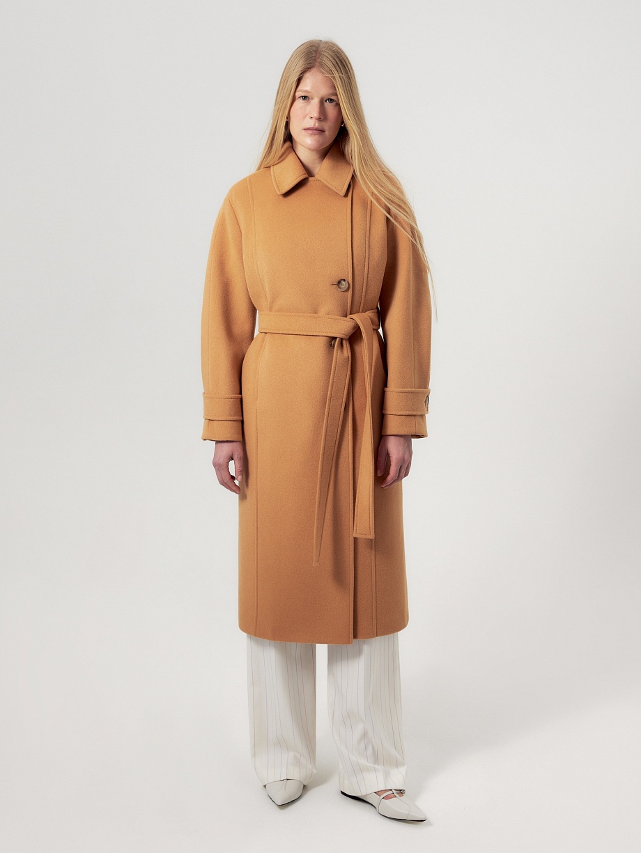 Пальто из премиальной шерсти с добавлением кашемира с мембраной