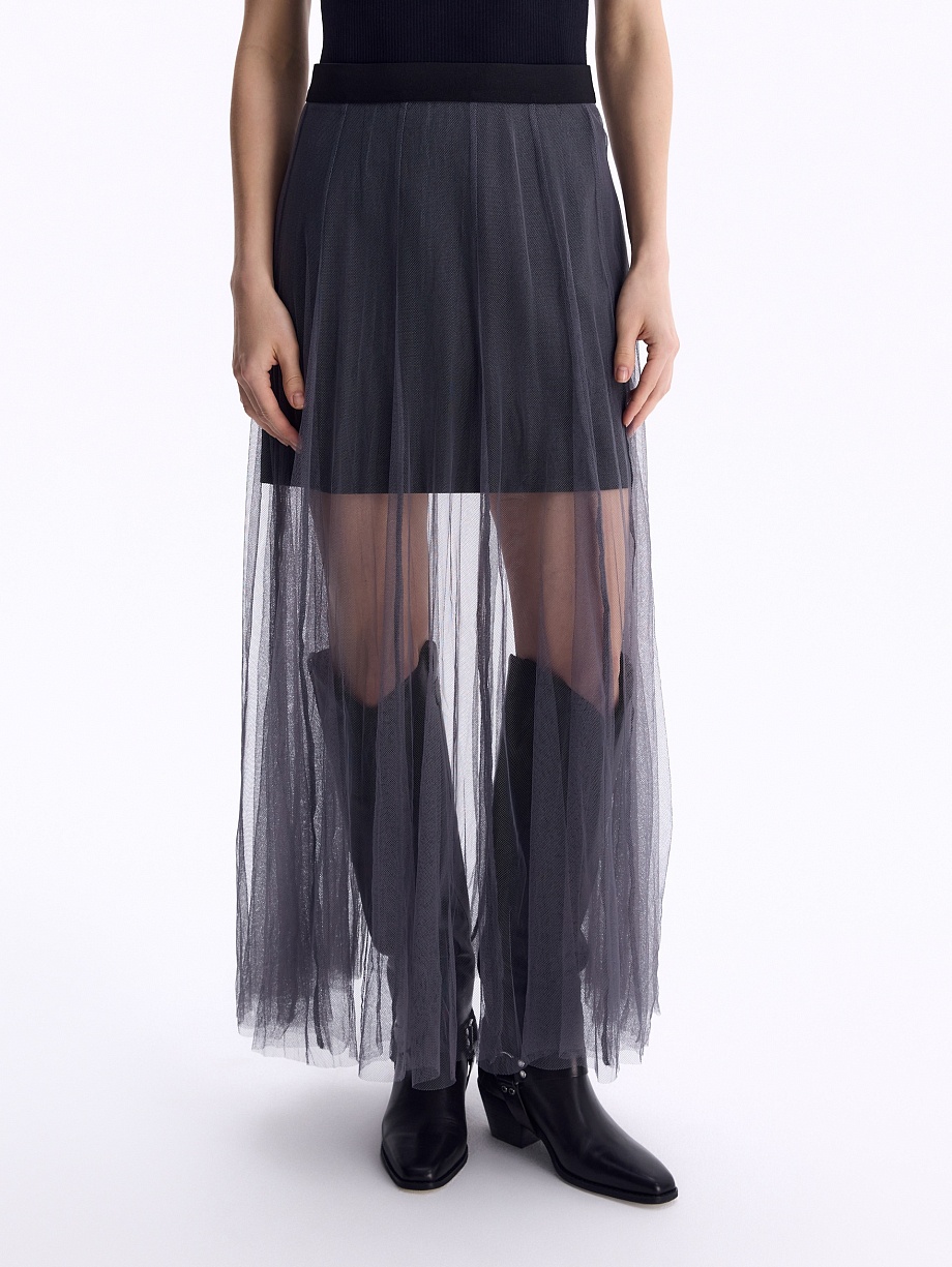 Двуслойная юбка-сетка 