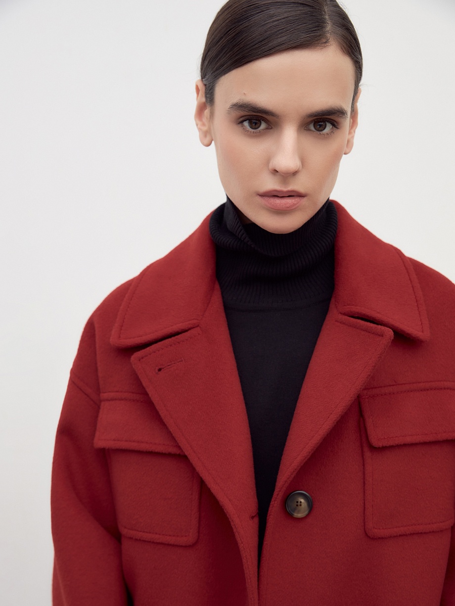 Шерстяное полупальто с мембраной