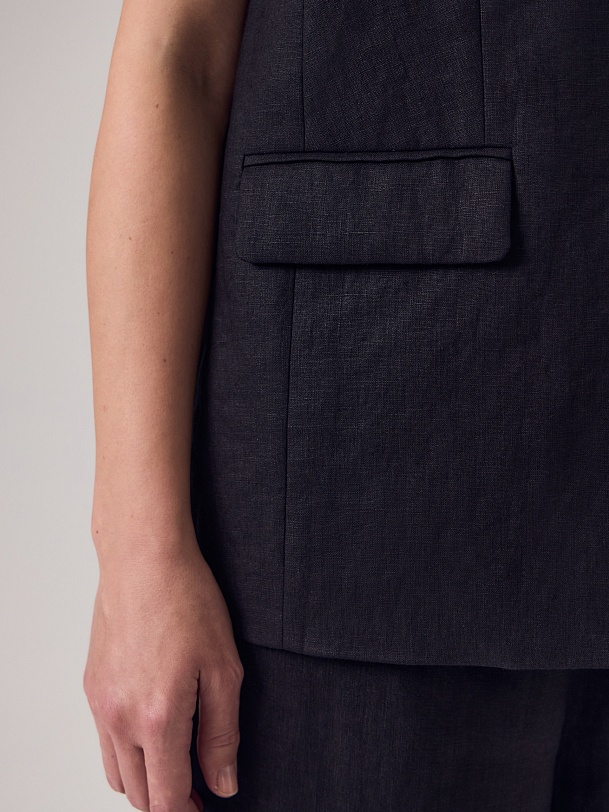 Жилет из 100% льна