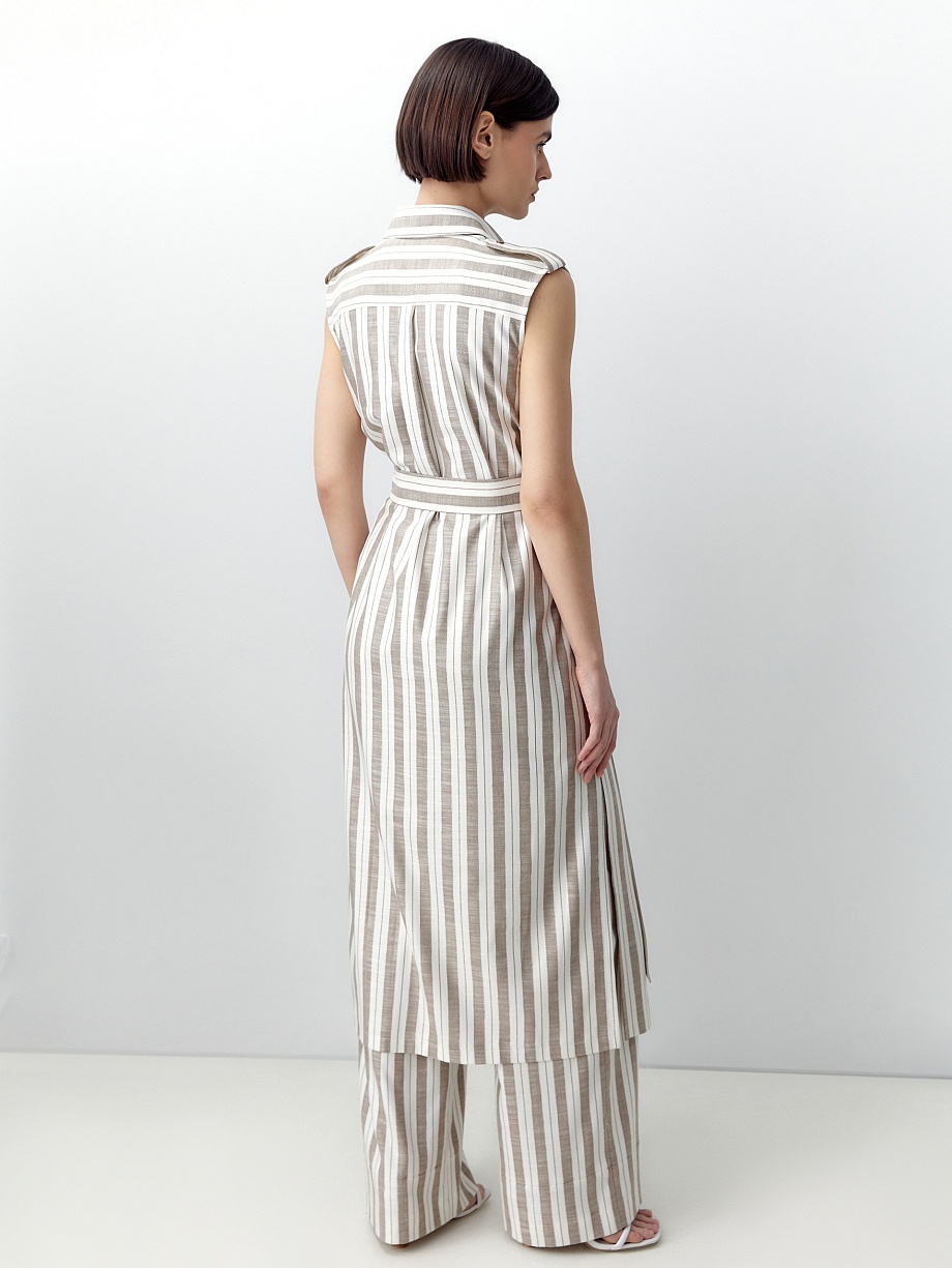 Платье сафари с разрезами