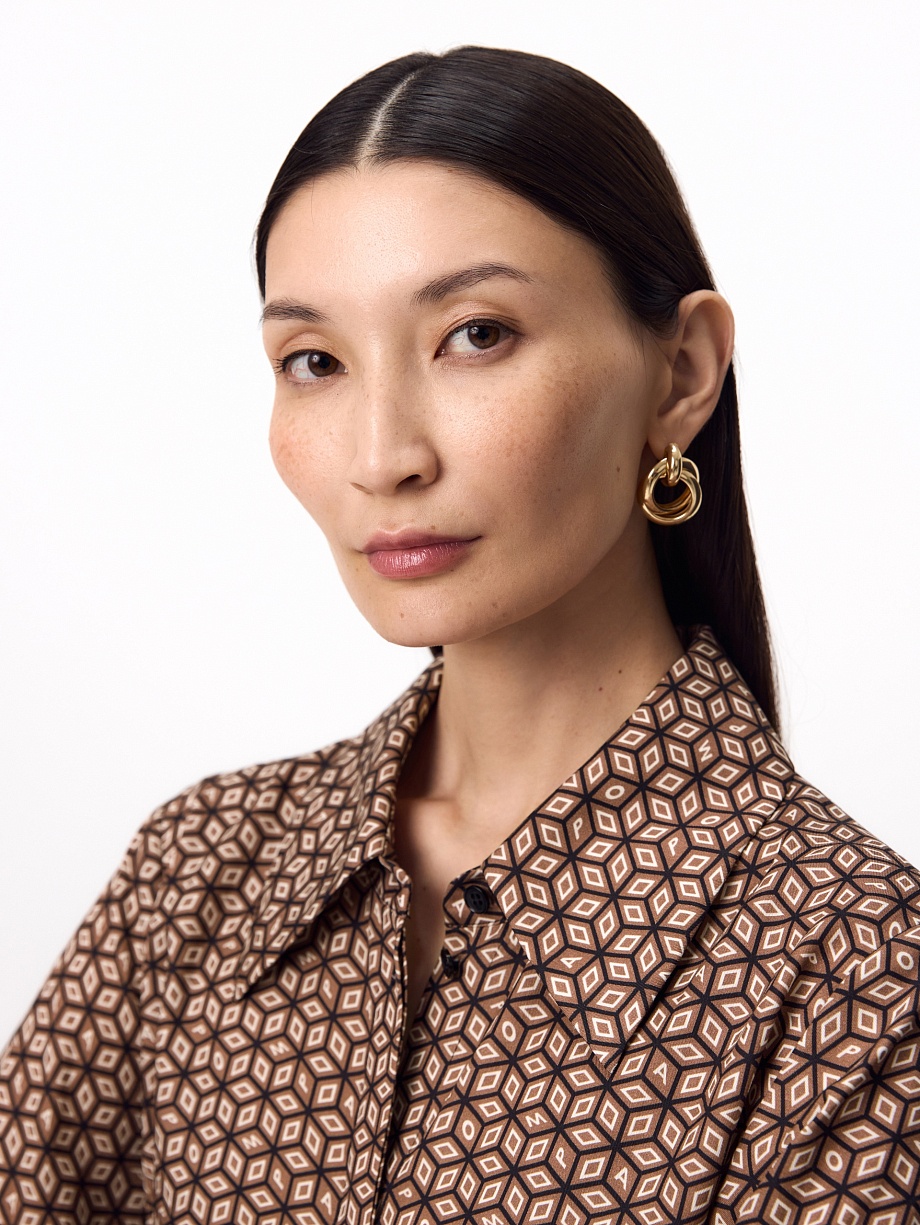 Платье-рубашка из 100% вискозы