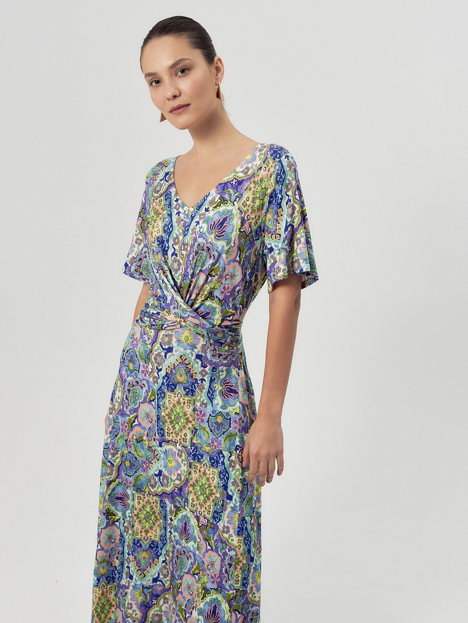 Платье макси из вискозного трикотажа