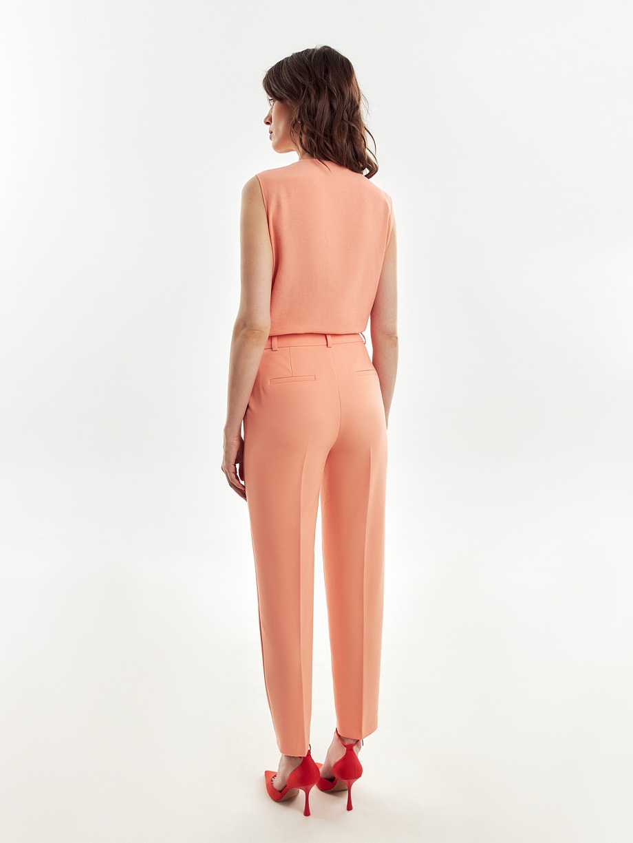 Брюки со стрелками из костюмной ткани