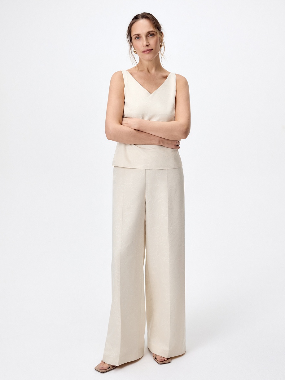 Брюки клёш из вискозы