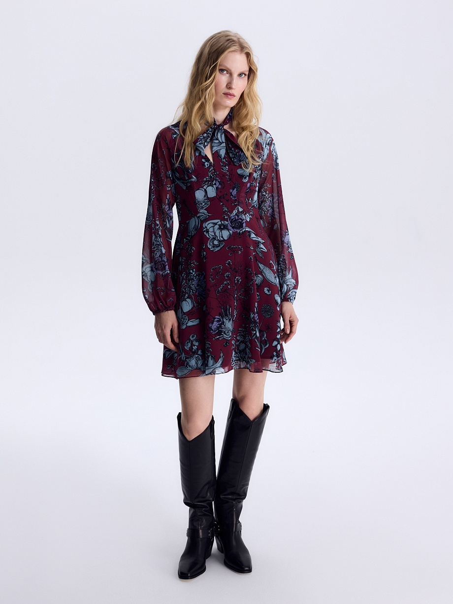 Платье из шифона в бохо стиле