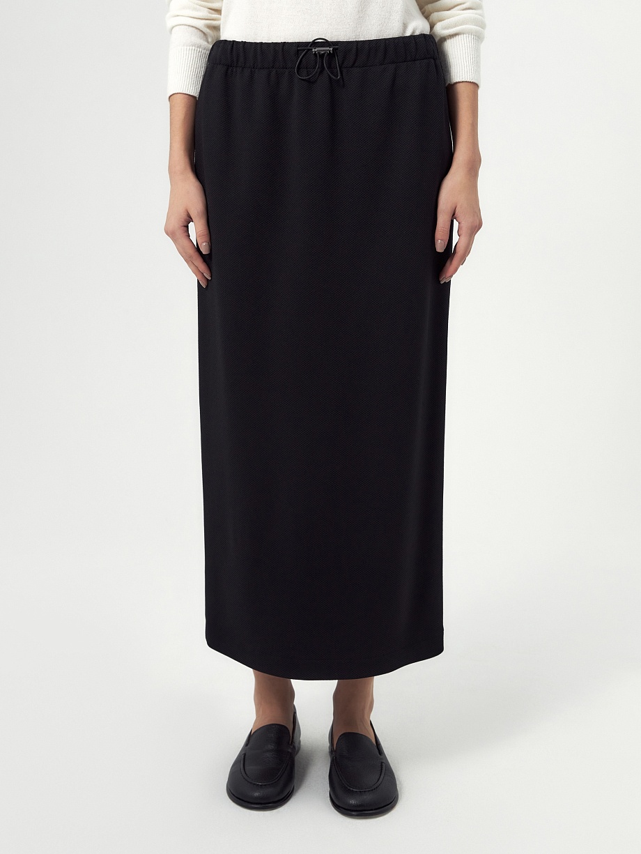 Юбка макси из фактурного трикотажа