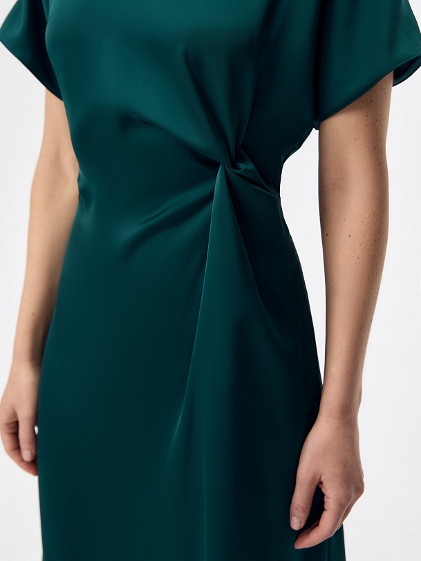 Платье миди из атласа