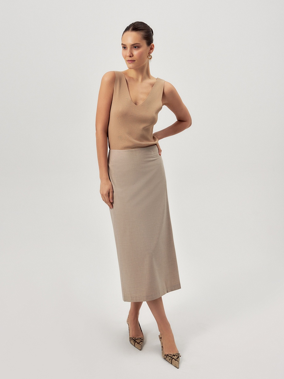 Прямая юбка макси