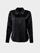 Блуза из атласной ткани с острым воротником POMPA арт.1149003al1099