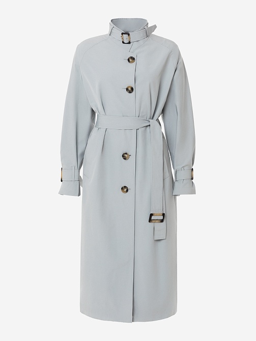 Непромокаемый тренч с высоким воротником