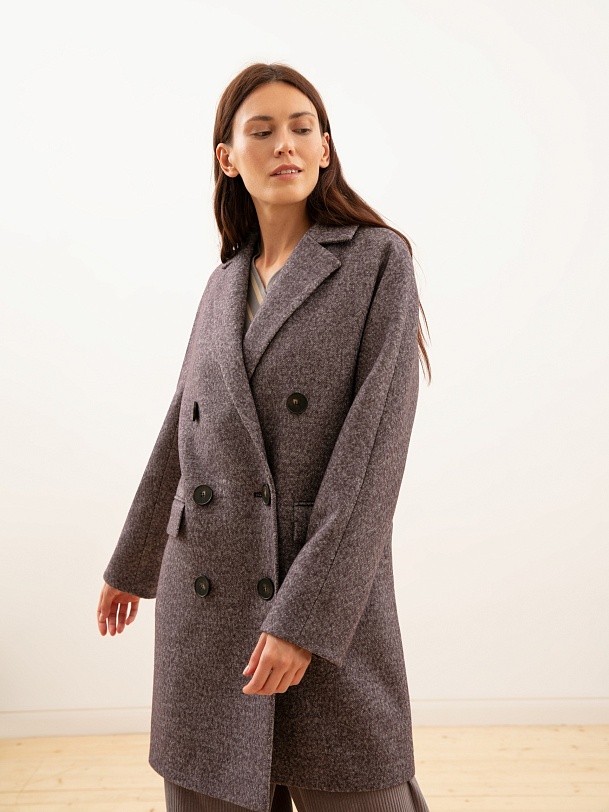 Твидовое пальто с мембраной