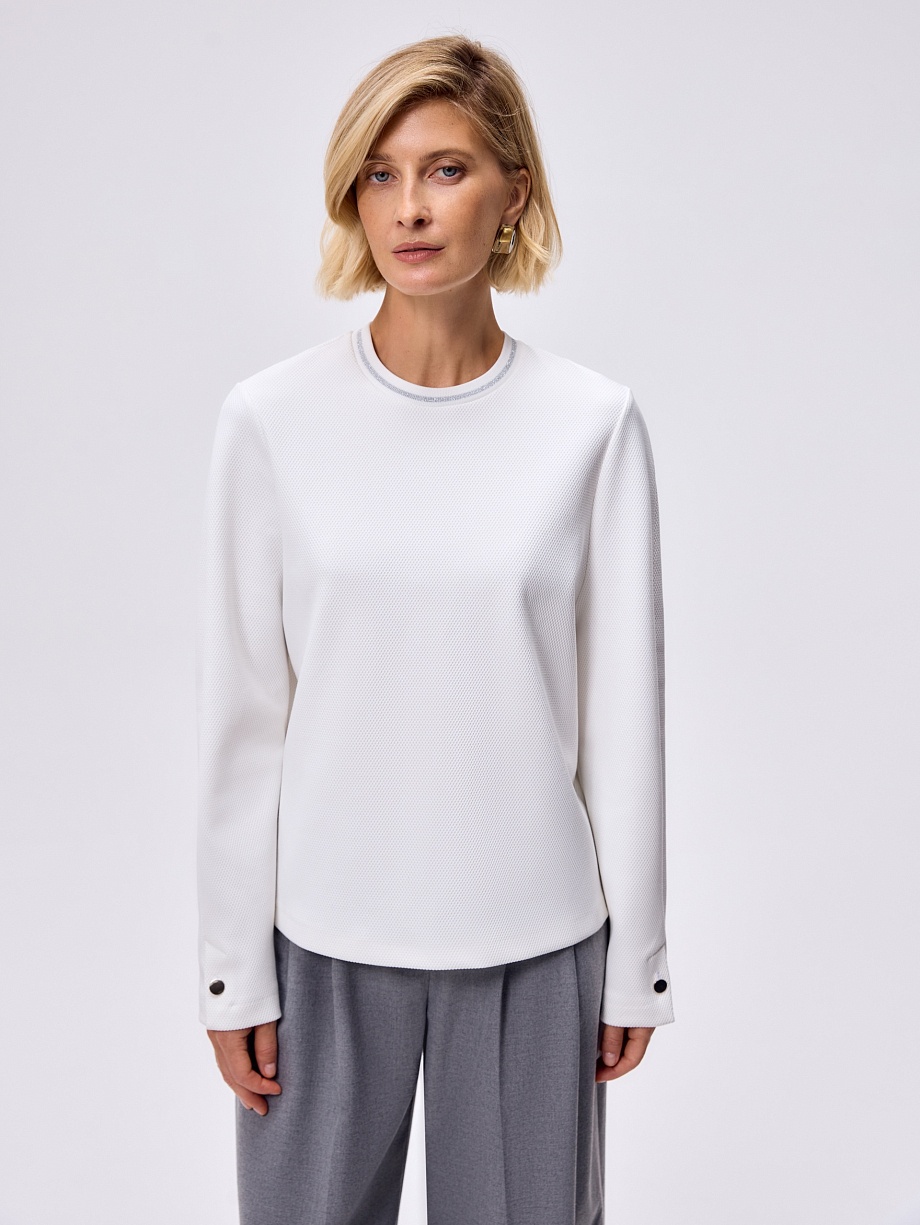 Джемпер из фактурного трикотажа