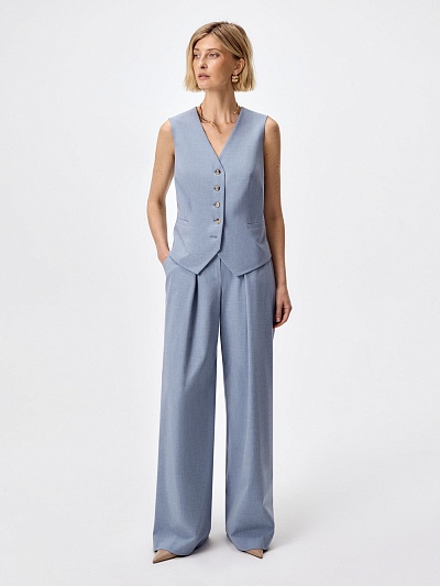 Широкие брюки со складками  POMPA