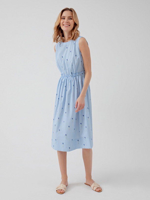 Платье в полоску из 100% хлопка