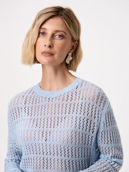 Ажурный джемпер с шерстью
