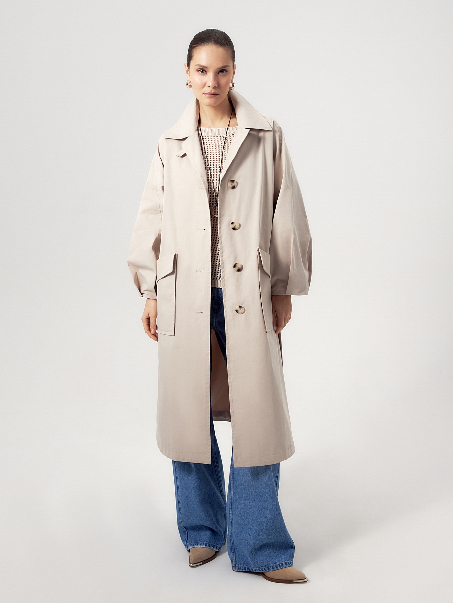 Непромокаемый хлопковый плащ