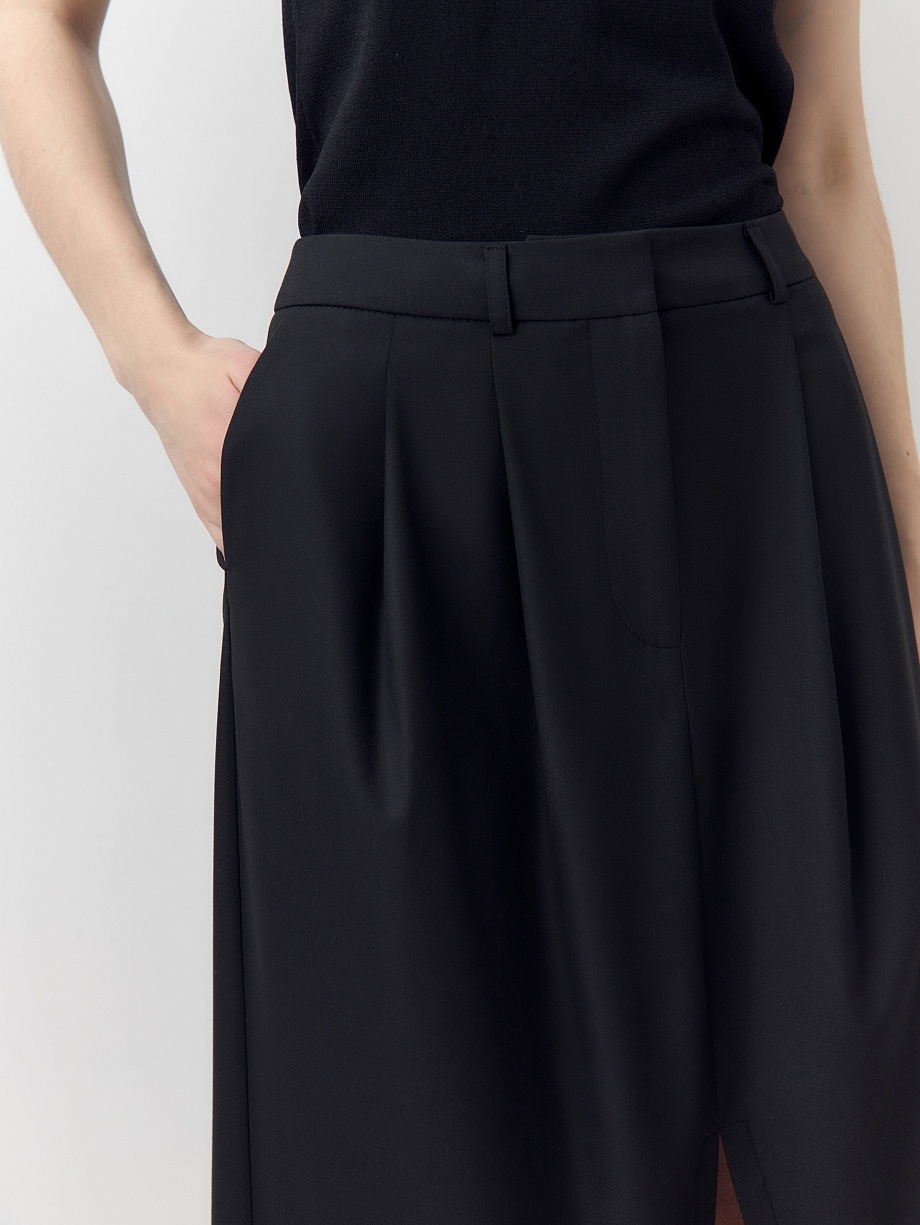 Юбка макси из костюмной ткани