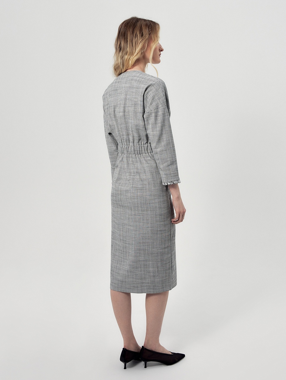 Платье миди с кулиской