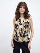 Открытая блуза из вискозы с цветочным принтом POMPA арт.3149640ma0590