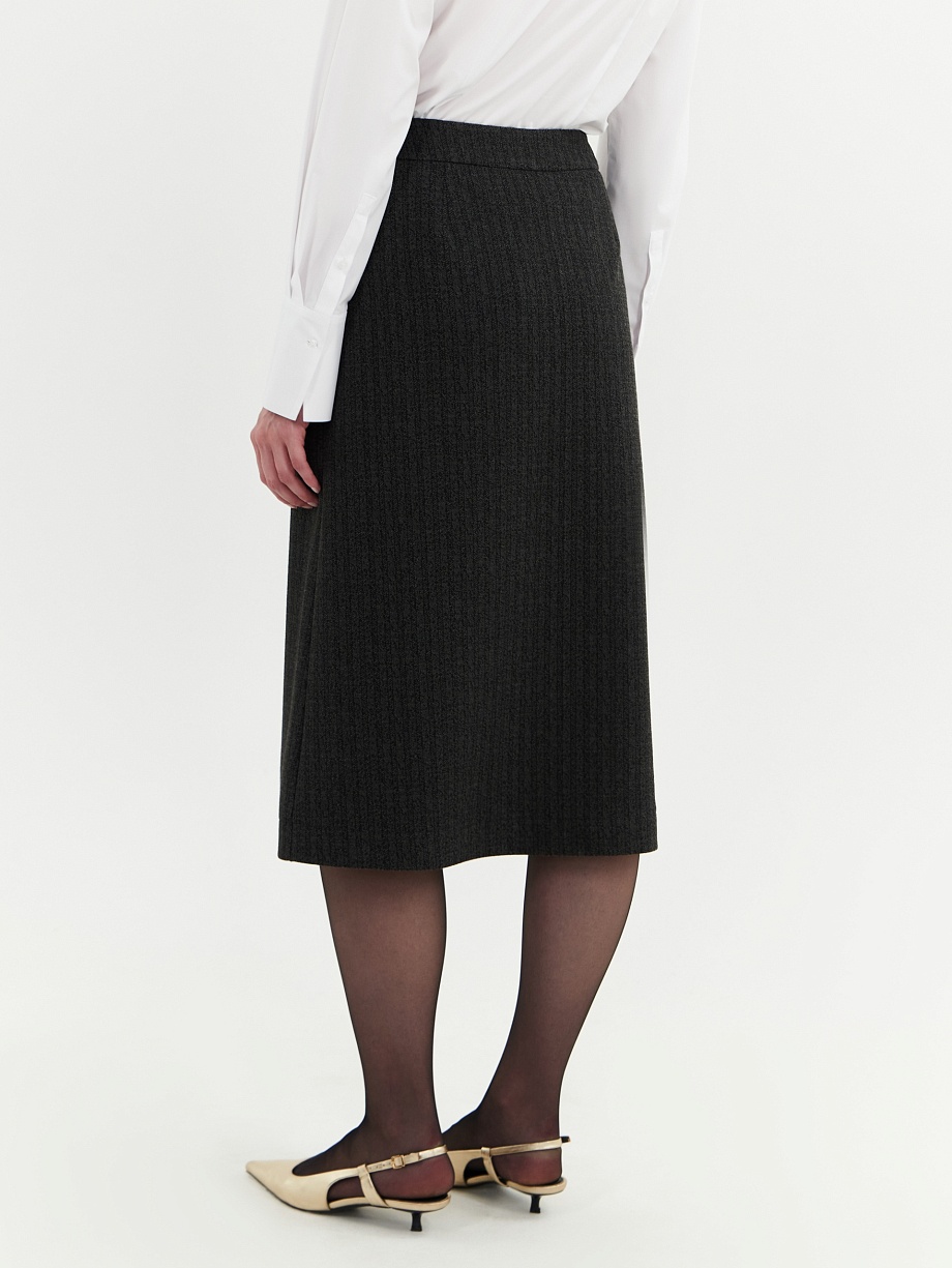 Юбка на запах из костюмного трикотажа