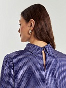 Прямая блуза с воротником-стойкой из 100% тенселя POMPA арт.1148871ge1090