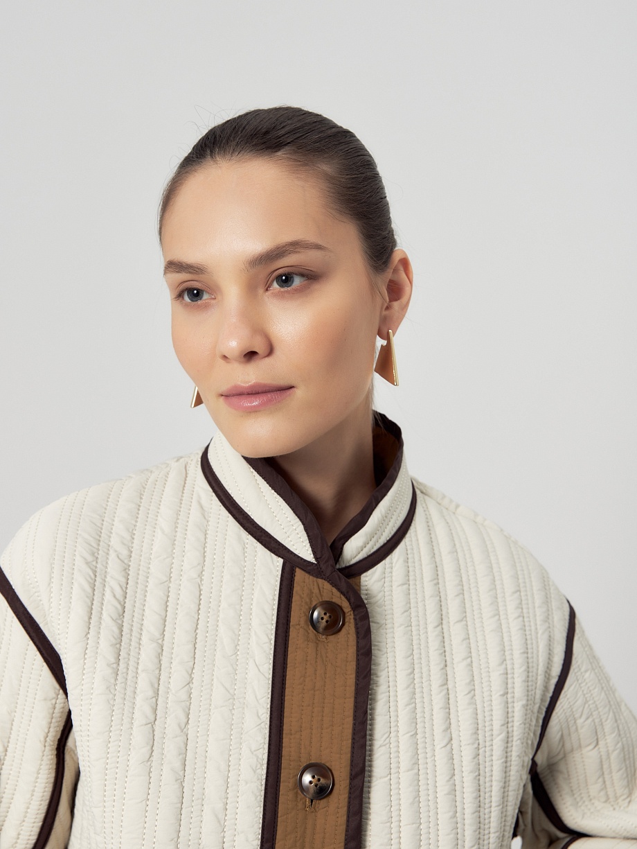 Прямой стеганый жакет