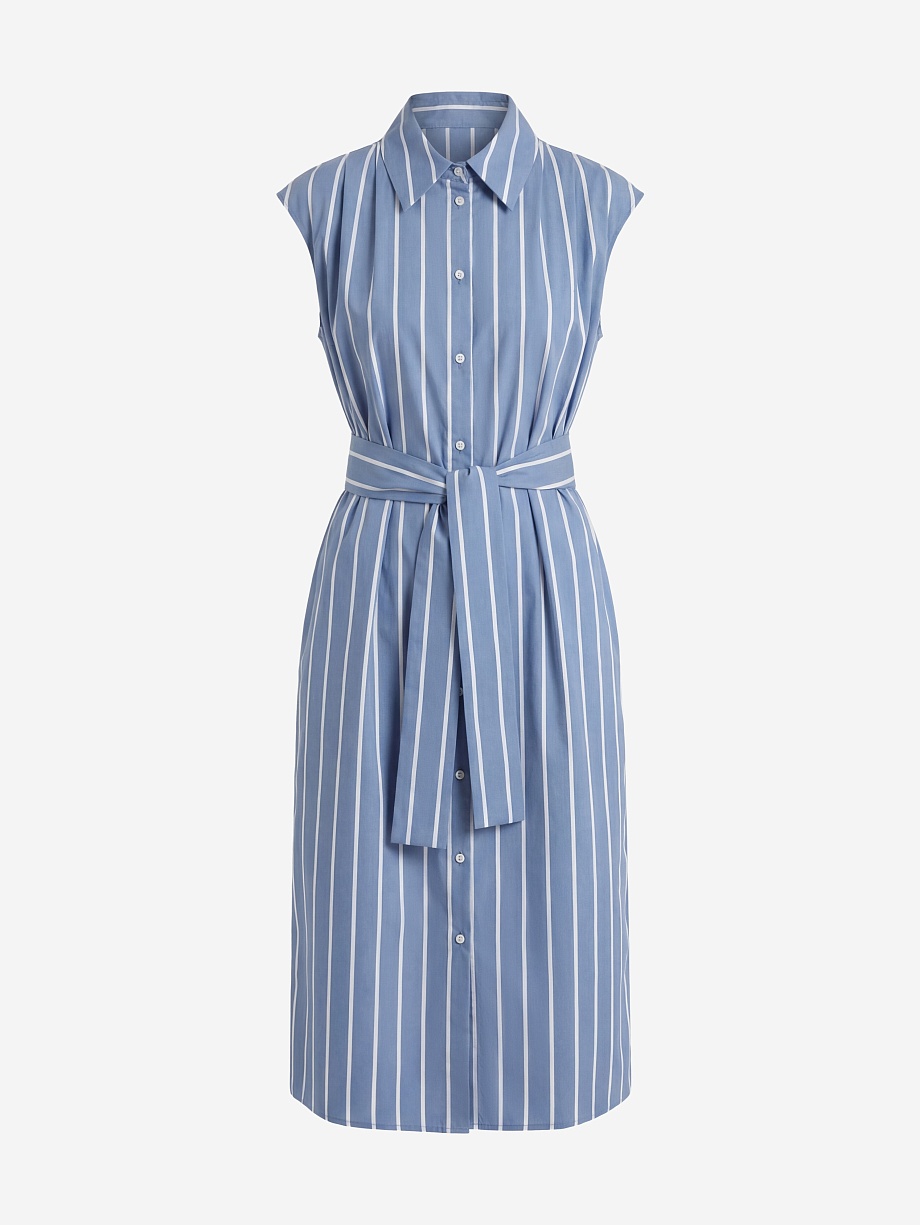 Летнее платье-халат в полоску