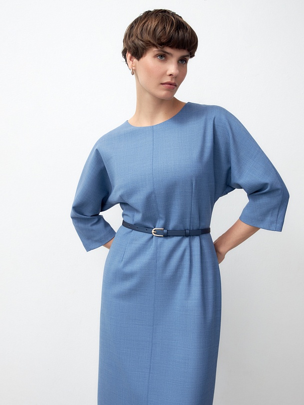 Классическое платье из костюмной шерстяной ткани