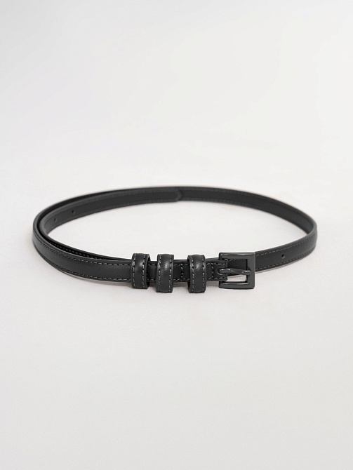 Тонкий ремень из натуральной кожи POMPA