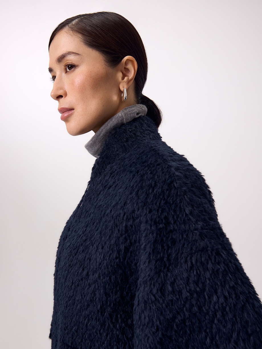 Куртка-Бомбер из премиальной шерсти Альпака Беби Сури