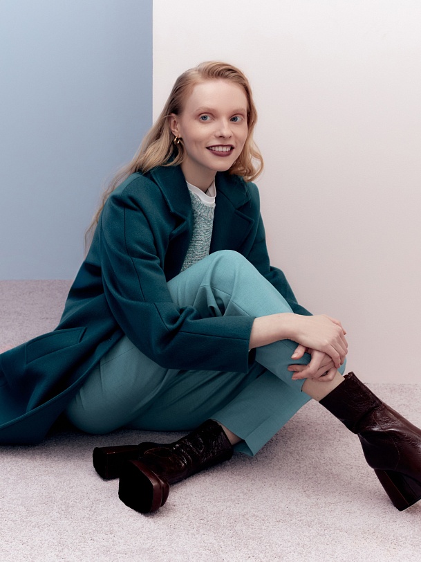 Шерстяное пальто с мембраной