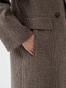 Пальто женское еврозима в принте пье-де-пуль с мембраной и утепленной спинкой POMPA арт.1018711m90090