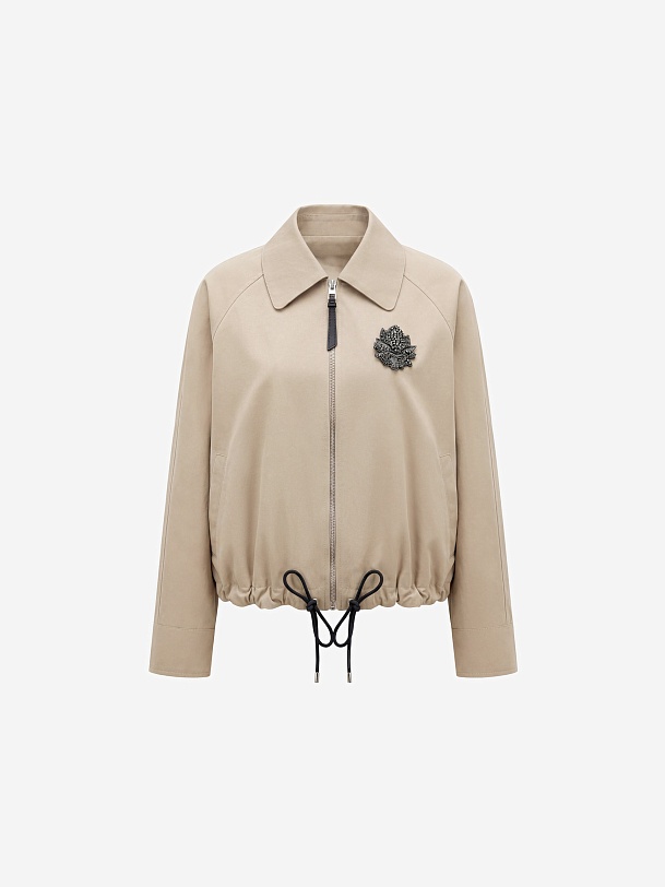 Бомбер из премиального хлопка с водоотталкивающим покрытием