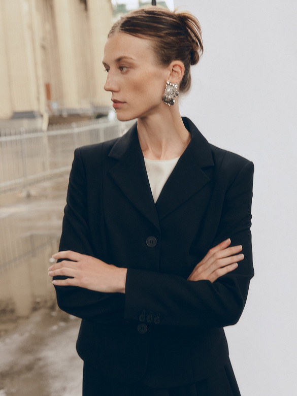 Классический укороченный жакет POMPA арт.1100591al0299