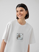 Свободная футболка из премиального мерсеризированного хлопка POMPA арт.5153559kn1090
