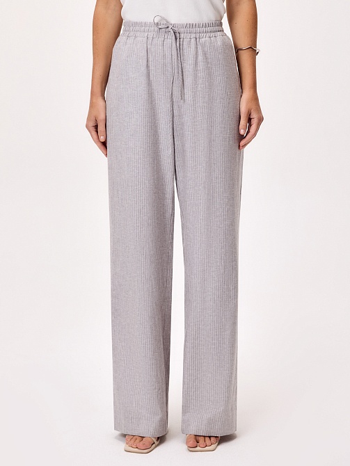 Летние брюки из хлопка и льна