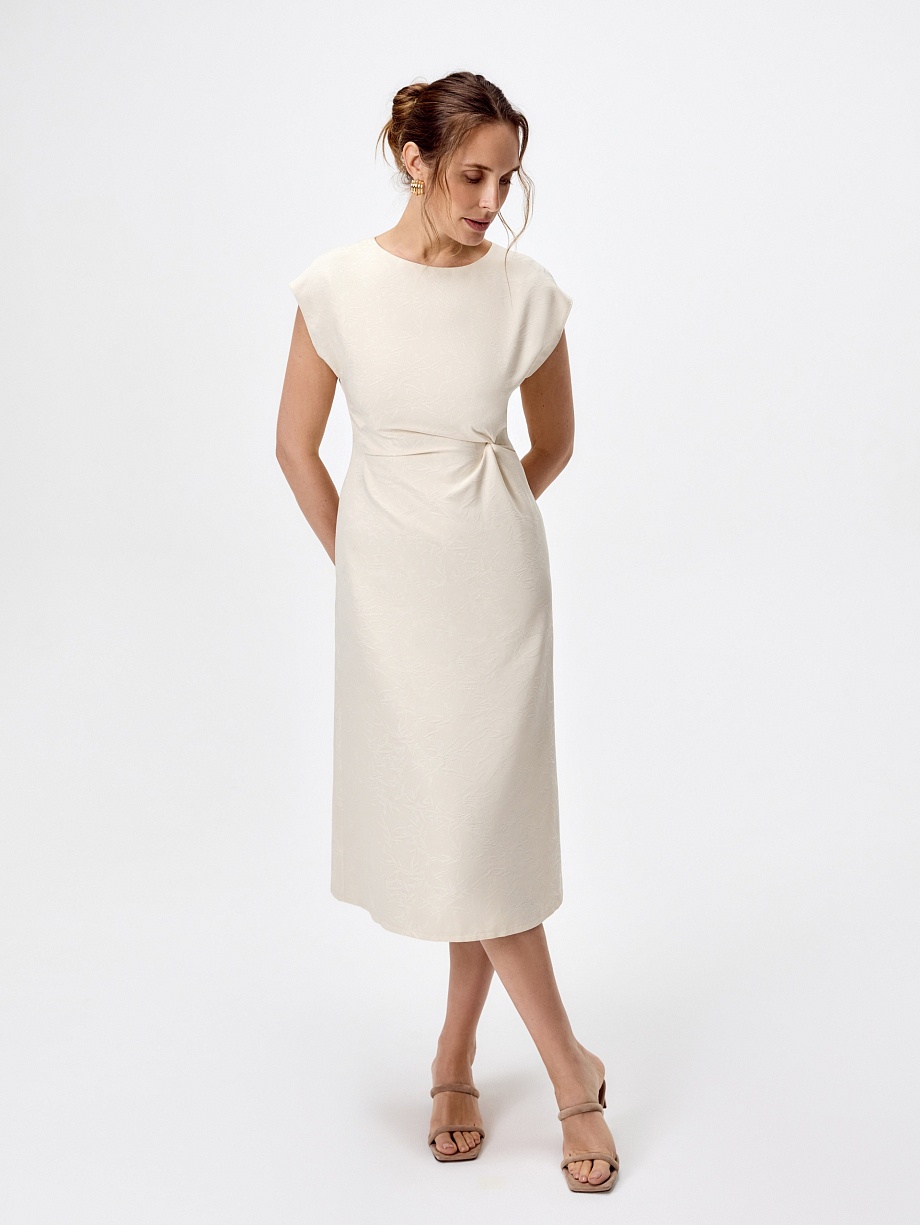 Платье из вискозной атласной ткани