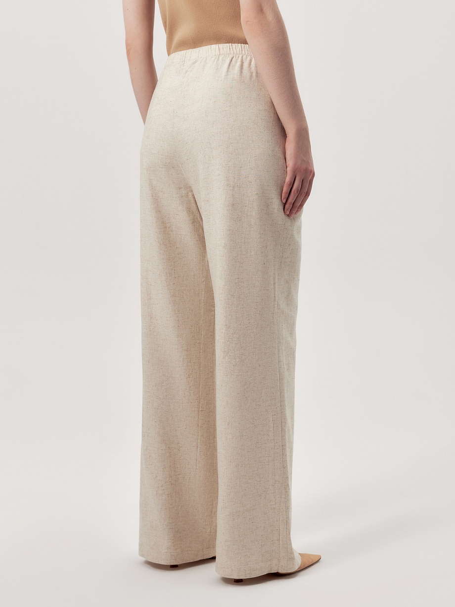 Летние брюки из вискозы и льна