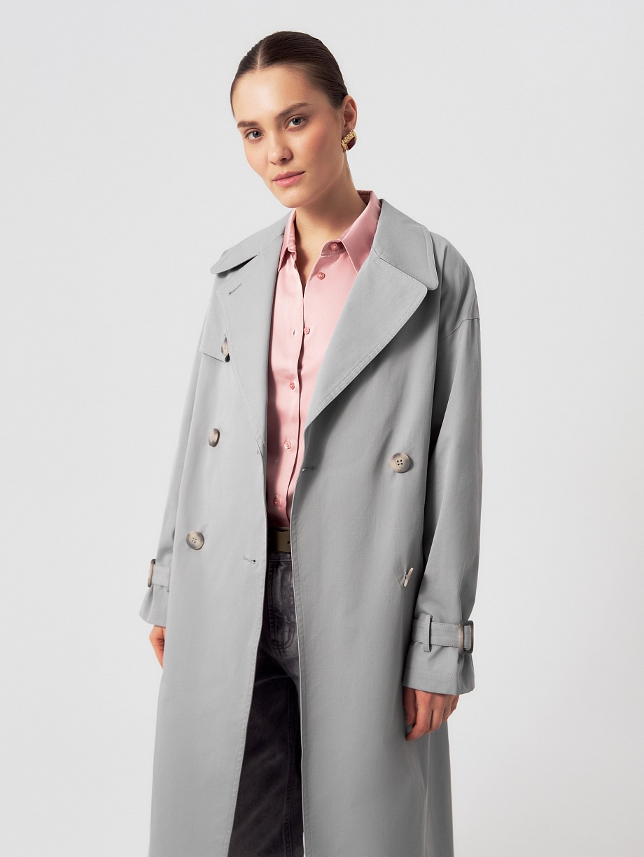 Непромокаемый хлопковый тренчкот