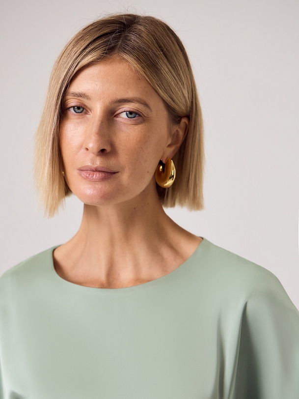 Платье миди из атласа