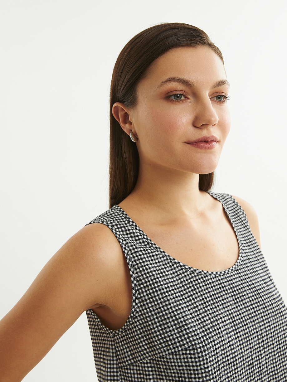 Летний топ в клетку "виши"