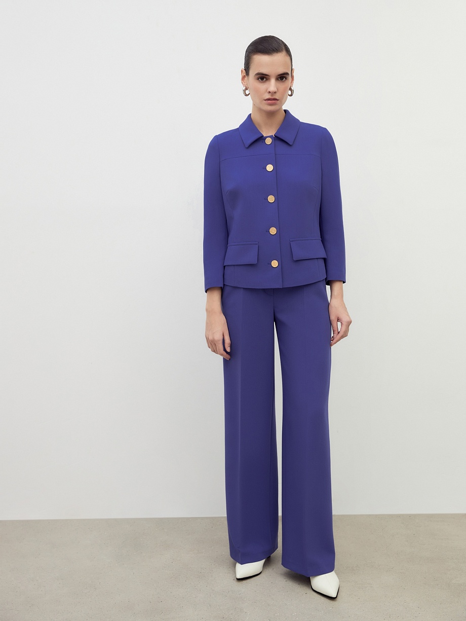 Прямые свободные брюки из костюмной ткани