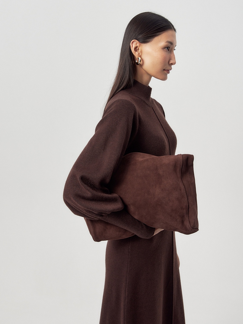 Сумка-шопер из натуральной замши