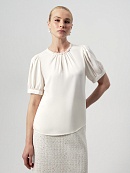 Блуза из атласа с декоративной горловиной POMPA арт.2142860mc0903