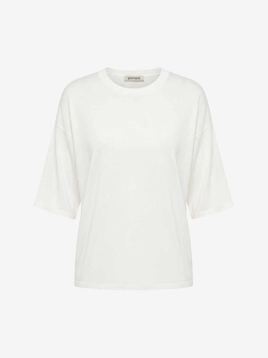 Джемпер из тенселя и шелка